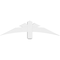 Ekena Millwork Davenport Architectural Grade PVC Gable Bracket, 48"W x 12"H x 2"D x 4"F, 6/12 Pitch GBP048X12X0204DAV00 - alternate 3